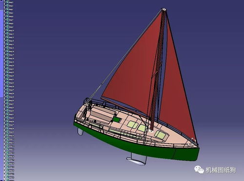 海洋船舶Koma小型帆船游艇模型圖紙的Rhino設計應用